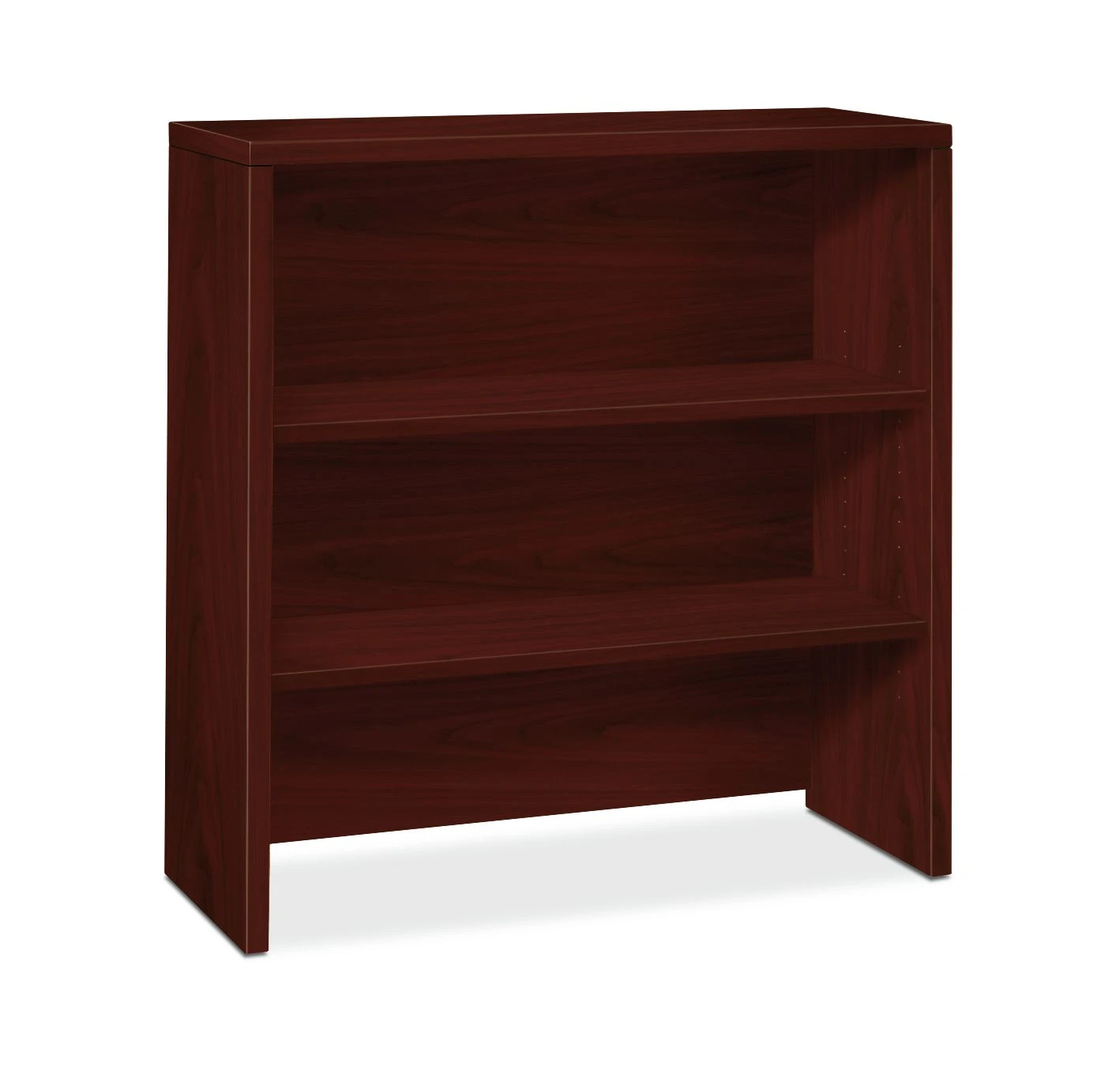 HON 10500 Series Bookcase Hutch | 2 Shelves | 36"W | Mahogany Finish 3 HON 10500 Series Bookcase Hutch | 2 Shelves | 36"W | Mahogany Finish