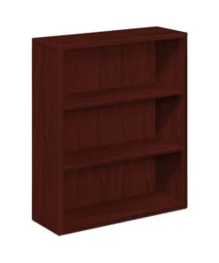 HON 10500 Series Bookcase | 3 Shelves | 36"W | Mahogany Finish