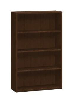 HON 10500 Series Bookcase | 4 Shelves | 36"W | Mocha Finish