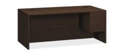 HON 10500 Series Right Pedestal Desk | 1 Box / 1 File Drawer | 72"W | Mocha Finish