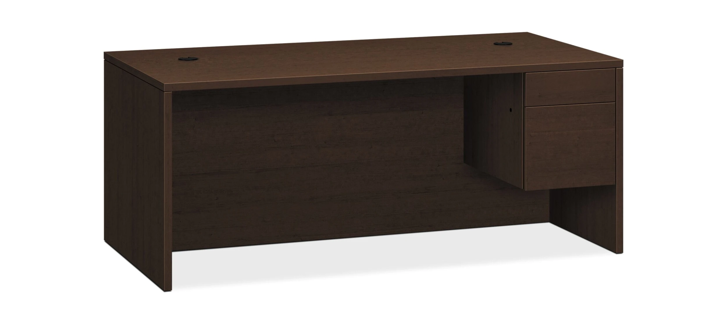 HON 10500 Series Right Pedestal Desk | 1 Box / 1 File Drawer | 72"W | Mocha Finish 3 HON 10500 Series Right Pedestal Desk | 1 Box / 1 File Drawer | 72"W | Mocha Finish