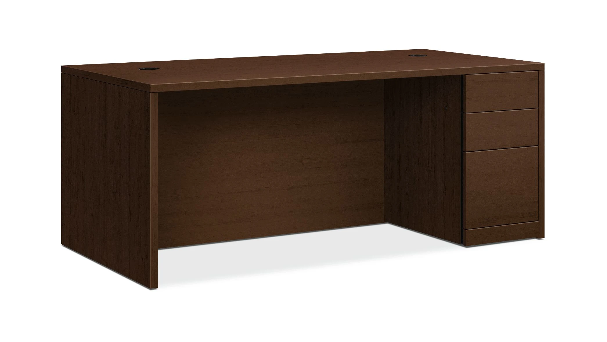 HON 10500 Series Right Pedestal Desk | 2 Box / 1 File Drawer | 72"W | Mocha Finish 3 HON 10500 Series Right Pedestal Desk | 2 Box / 1 File Drawer | 72"W | Mocha Finish