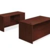 HON 10500 Series Double Pedestal Desk / Credenza | 3/4 Pedestals | 4 Box / 4 File Drawers | 60"W | Mahogany Finish 2 HON 10500 Series Double Pedestal Desk / Credenza | 3/4 Pedestals | 4 Box / 4 File Drawers | 60"W | Mahogany Finish -Hon Store HON 10500Series H105DC3P6098N 045 001