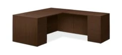 HON 10500 Series L-Workstation | Full Pedestals | 2 Box / 3 File Drawers | 72"W | Mocha Finish