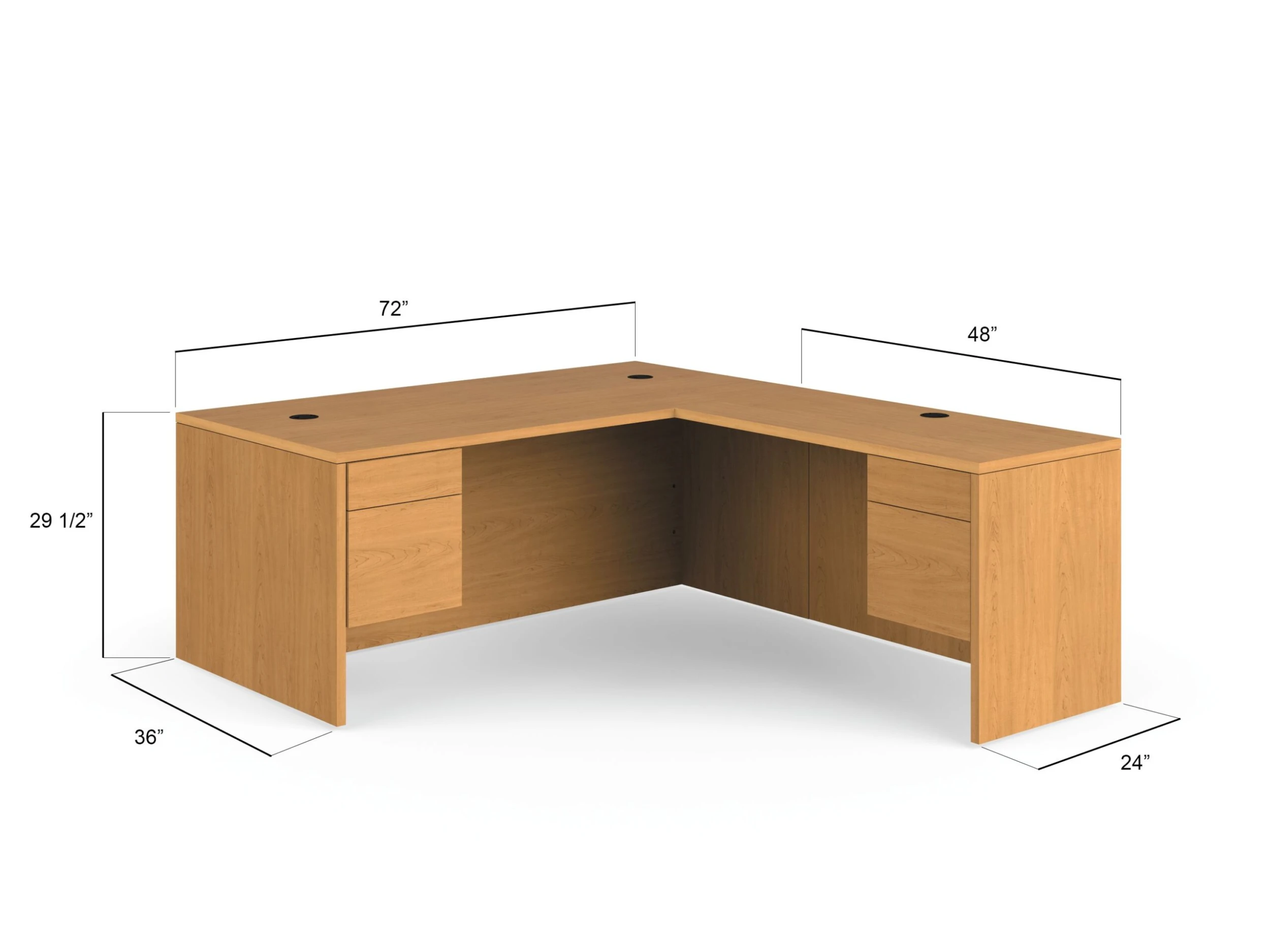 HON 10500 Series L-Workstation | Left Desk, Return | 72"W X 84"D | Harvest Finish 4 HON 10500 Series L-Workstation | Left Desk, Return | 72"W X 84"D | Harvest Finish - Image 2