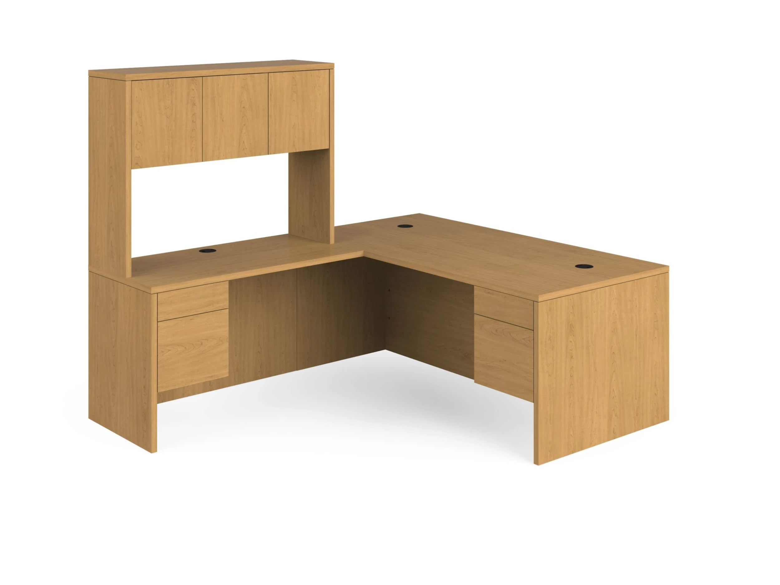 HON 10500 Series L-Workstation | Right Desk, Return, Hutch | 72"W X 84"D | Harvest Finish 2 HON 10500 Series L-Workstation | Right Desk, Return, Hutch | 72"W X 84"D | Harvest Finish