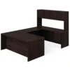 HON 10500 Series U-Workstation | Left Desk, Bridge, Credenza, Hutch | 72"W X 107"D | Mahogany Finish 1 HON 10500 Series U-Workstation | Left Desk, Bridge, Credenza, Hutch | 72"W X 107"D | Mahogany Finish -Hon Store HON 10500Series H105ULH72108N 045 001