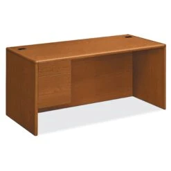 HON 10700 Series Left Pedestal Desk | 2 Box / 1 File Drawer | 66"W | Bourbon Cherry Finish