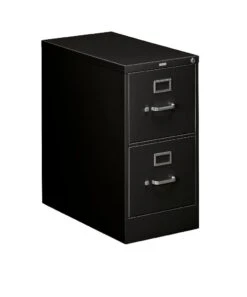 HON 310 Series Vertical File | 2 Drawers | Letter Width | 15"W X 26-1/2"D | Black Finish