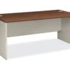 HON 38000 Series Desk Shell | 72"W X 36"D | Shaker Cherry Laminate | Light Gray Finish 2 HON 38000 Series Desk Shell | 72"W X 36"D | Shaker Cherry Laminate | Light Gray Finish -Hon Store HON 38000Series H38934.F.Q 045 001