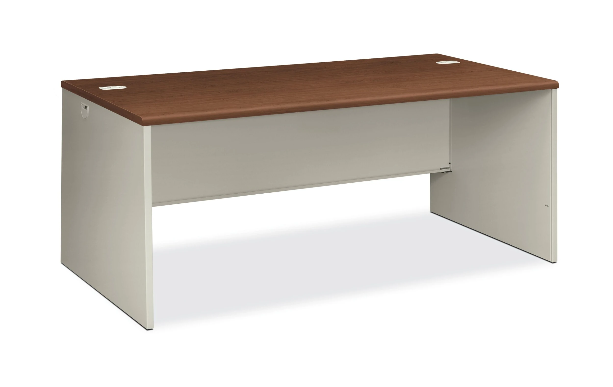 HON 38000 Series Desk Shell | 72"W X 36"D | Shaker Cherry Laminate | Light Gray Finish 3 HON 38000 Series Desk Shell | 72"W X 36"D | Shaker Cherry Laminate | Light Gray Finish