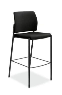 HON Accommodate Cafe Stool | Black Fabric | Textured Black Frame | Armless