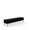 HON Astir Two Seat Bench | Black Fabric | Textured Charcoal Post Legs 2 HON Astir Two Seat Bench | Black Fabric | Textured Charcoal Post Legs -Hon Store HON Astir HASB3.CU10.PMP7A 0045 001 1