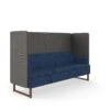 HON Astir Three Seat Lounge | High Back Screen | Navy Fabric | Lowell Ash Sled Wood Legs 1 HON Astir Three Seat Lounge | High Back Screen | Navy Fabric | Lowell Ash Sled Wood Legs -Hon Store HON Astir HASHB3.B.APX13.KDK .SWLLA1 045 001