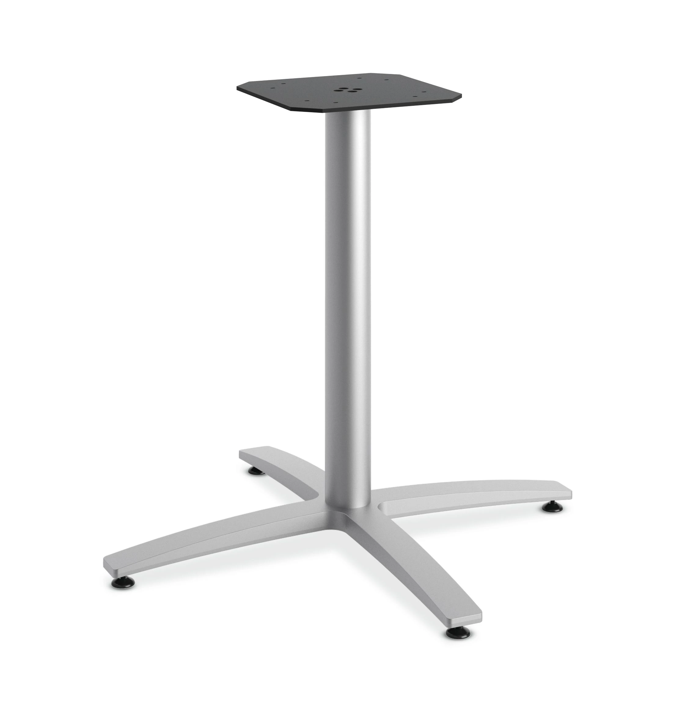 HON Between X-Base | Seated Height | For 42" Tops | Textured Silver Finish 3 HON Between X-Base | Seated Height | For 42" Tops | Textured Silver Finish
