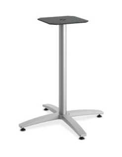 HON Between X-Base | Seated Height | For 30" And 36" Tops | Textured Silver Finish