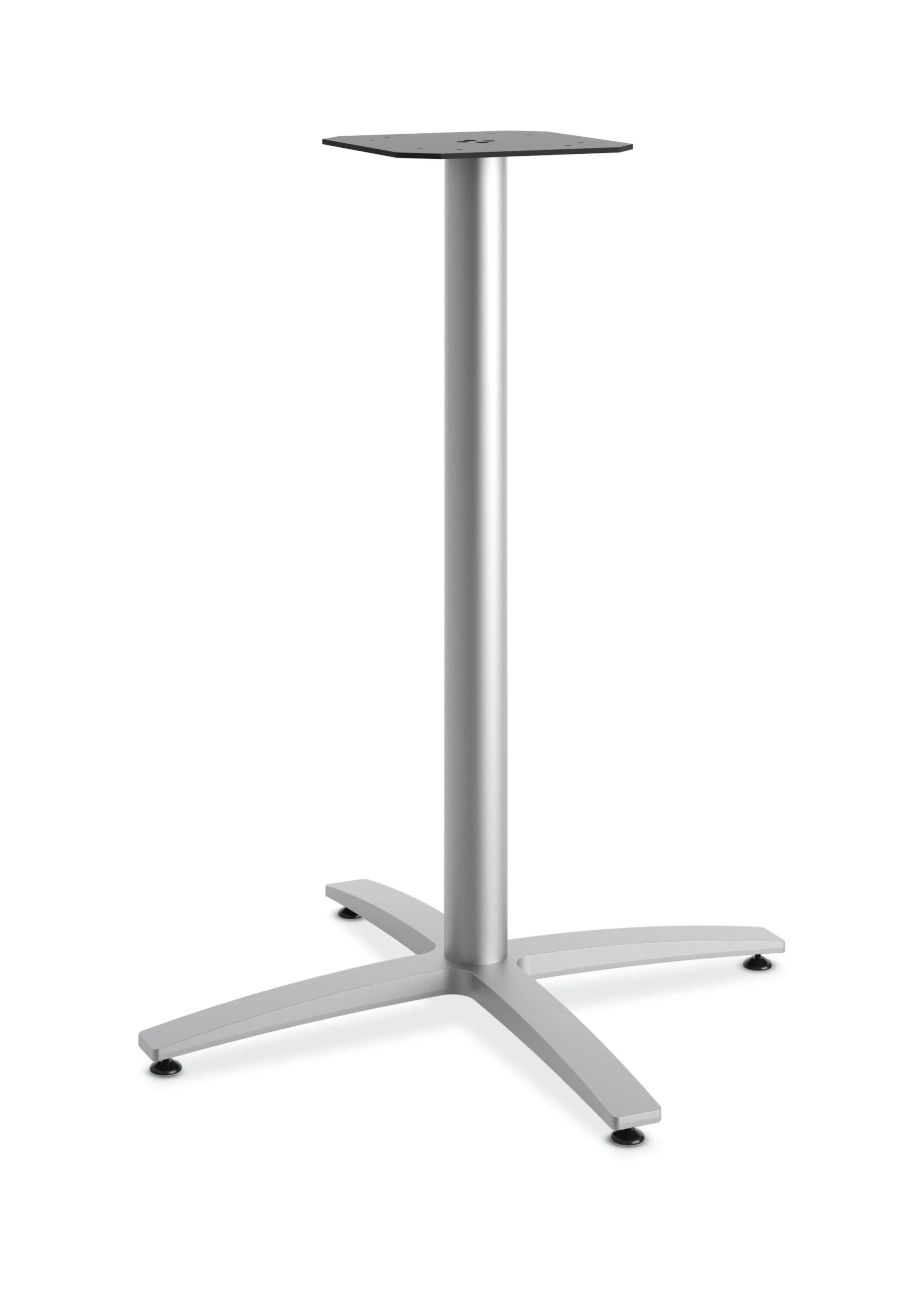 HON Between X-Base | Standing Height | For 42" Tops | Textured Silver Finish 3 HON Between X-Base | Standing Height | For 42" Tops | Textured Silver Finish
