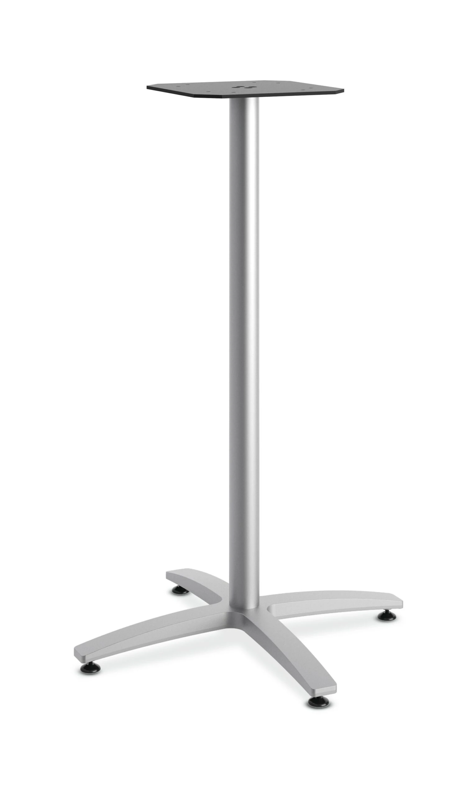 HON Between X-Base | Standing Height | For 30" And 36" Tops | Textured Silver Finish 3 HON Between X-Base | Standing Height | For 30" And 36" Tops | Textured Silver Finish