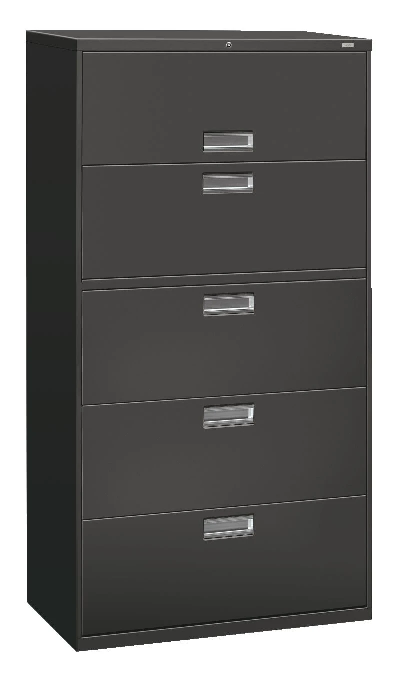 HON Brigade 600 Series Lateral File | 5 Drawers | Aluminum Pull | 36"W | Charcoal Finish 3 HON Brigade 600 Series Lateral File | 5 Drawers | Aluminum Pull | 36"W | Charcoal Finish