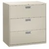 HON Brigade 600 Series Lateral File | 3 Drawers | Aluminum Pull | 42"W | Light Gray Finish 2 HON Brigade 600 Series Lateral File | 3 Drawers | Aluminum Pull | 42"W | Light Gray Finish -Hon Store HON Brigade600Series H693.L.Q 045 001