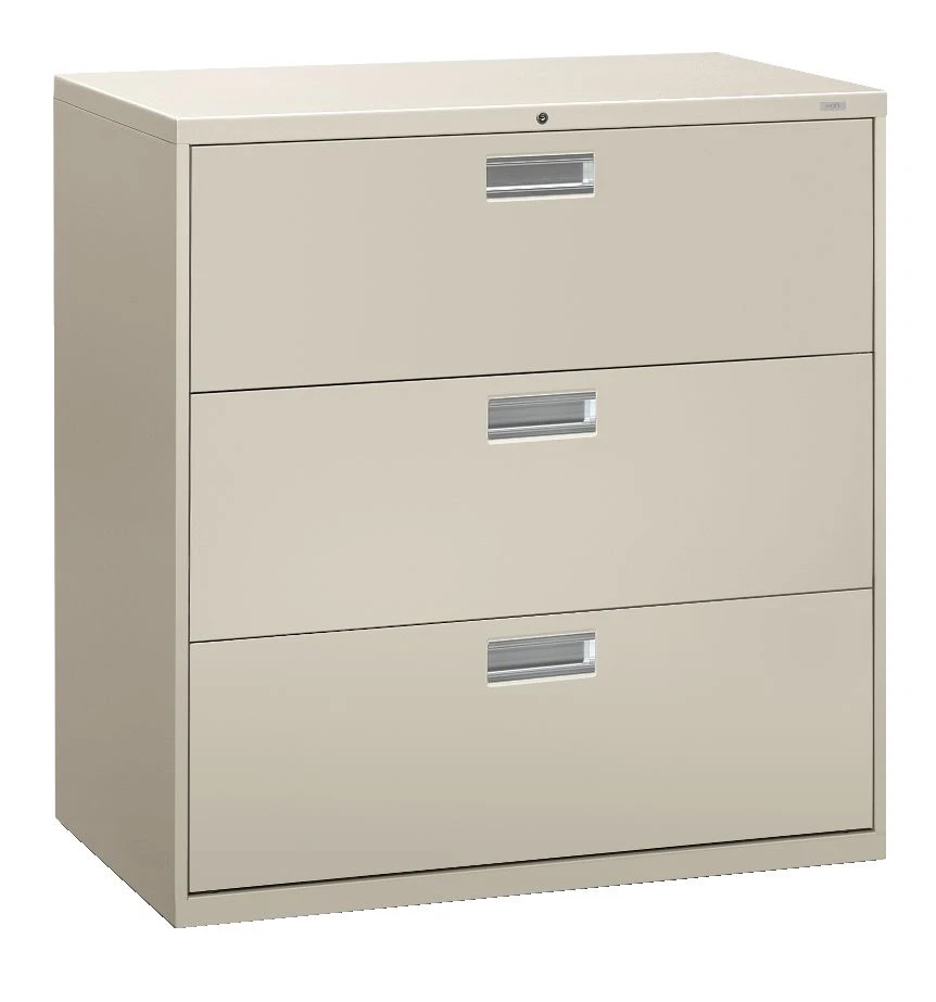 HON Brigade 600 Series Lateral File | 3 Drawers | Aluminum Pull | 42"W | Light Gray Finish 3 HON Brigade 600 Series Lateral File | 3 Drawers | Aluminum Pull | 42"W | Light Gray Finish
