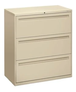 HON Brigade 700 Series Lateral File | 3 Drawers | Integral Pull | 36"W | Putty Finish