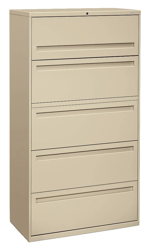 HON Brigade 700 Series Lateral File | 5 Drawers | Integral Pull | 36"W | Putty Finish 3 HON Brigade 700 Series Lateral File | 5 Drawers | Integral Pull | 36"W | Putty Finish