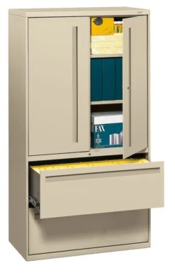 HON Brigade 700 Series Lateral File | 2 Drawers / 3 Shelves | Integral Pull | 36"W | Putty Finish