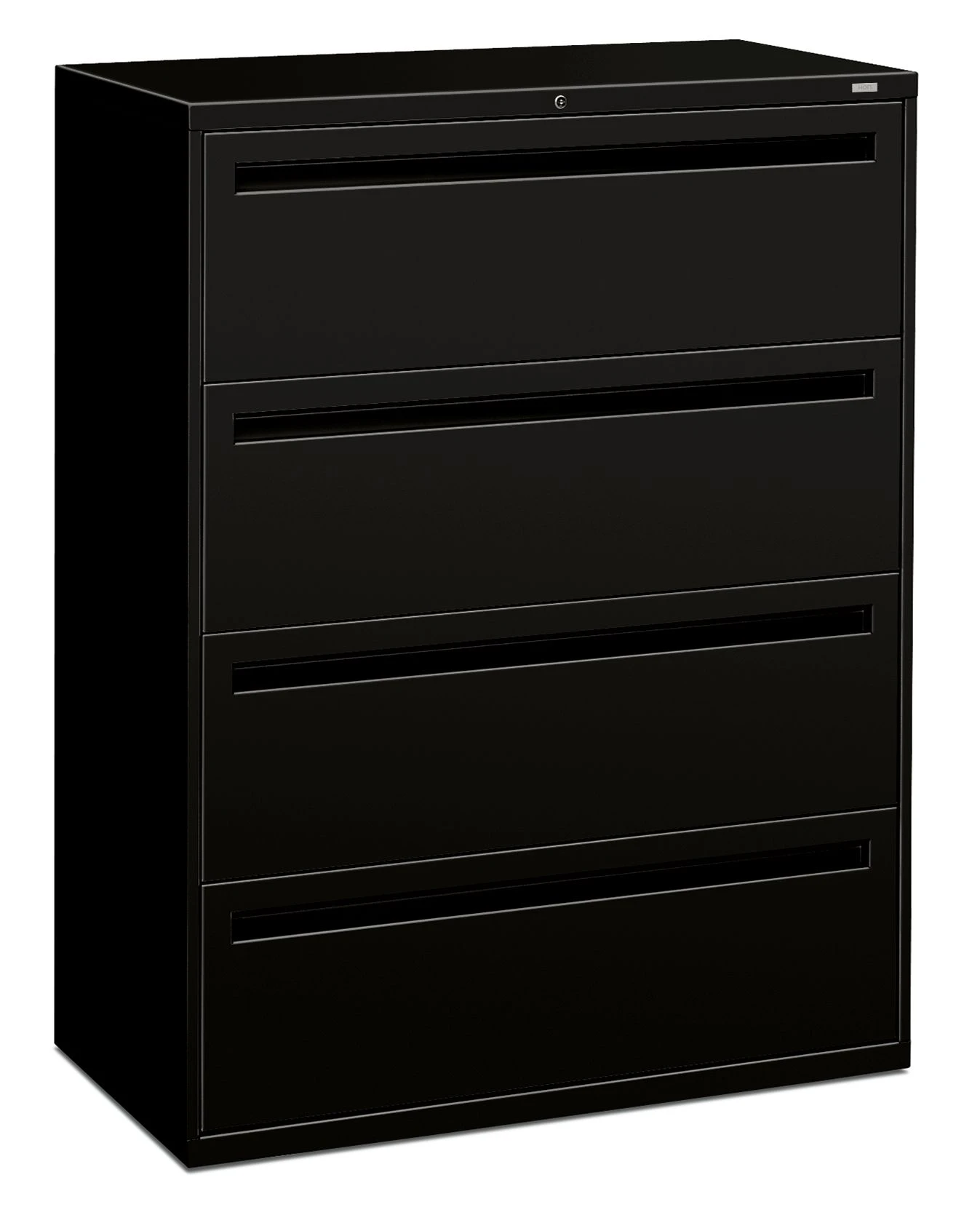 HON Brigade 700 Series Lateral File | 4 Drawers | Integral Pull | 42"W | Black Finish 3 HON Brigade 700 Series Lateral File | 4 Drawers | Integral Pull | 42"W | Black Finish