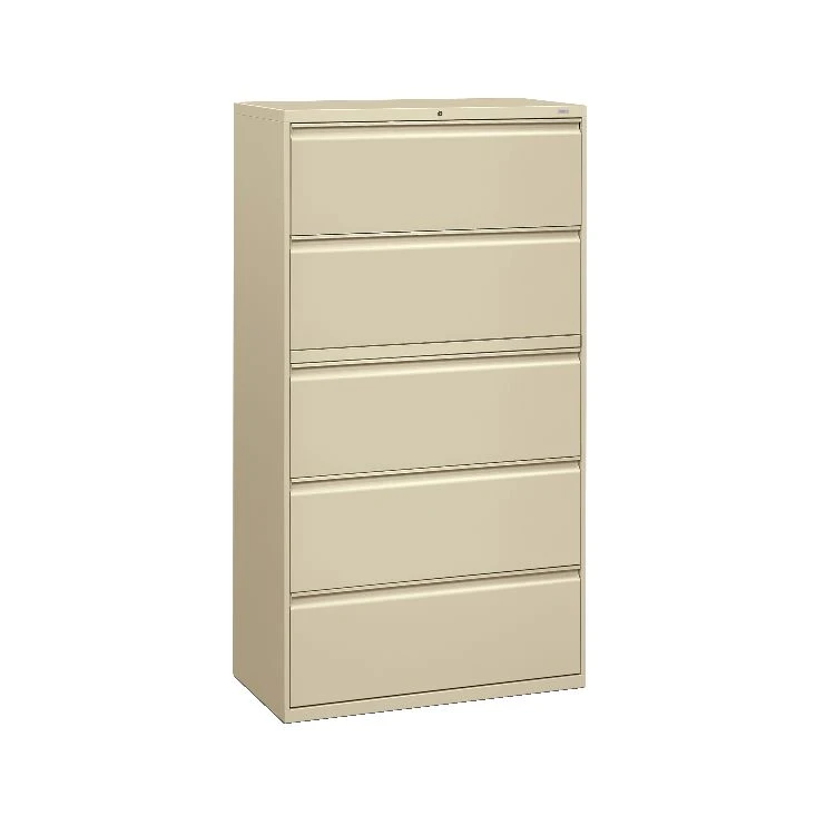 HON Brigade 800 Series Lateral File | 5 Drawers | Radius Pull | 36"W | Putty Finish 3 HON Brigade 800 Series Lateral File | 5 Drawers | Radius Pull | 36"W | Putty Finish
