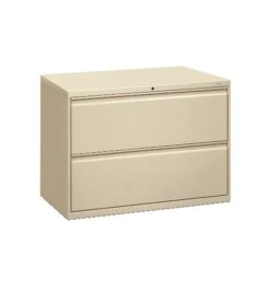 HON Brigade 800 Series Lateral File | 2 Drawers | Radius Pull | 42"W | Putty Finish
