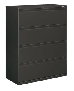 HON Brigade 800 Series Lateral File | 4 Drawers | Radius Pull | 42"W | Charcoal Finish