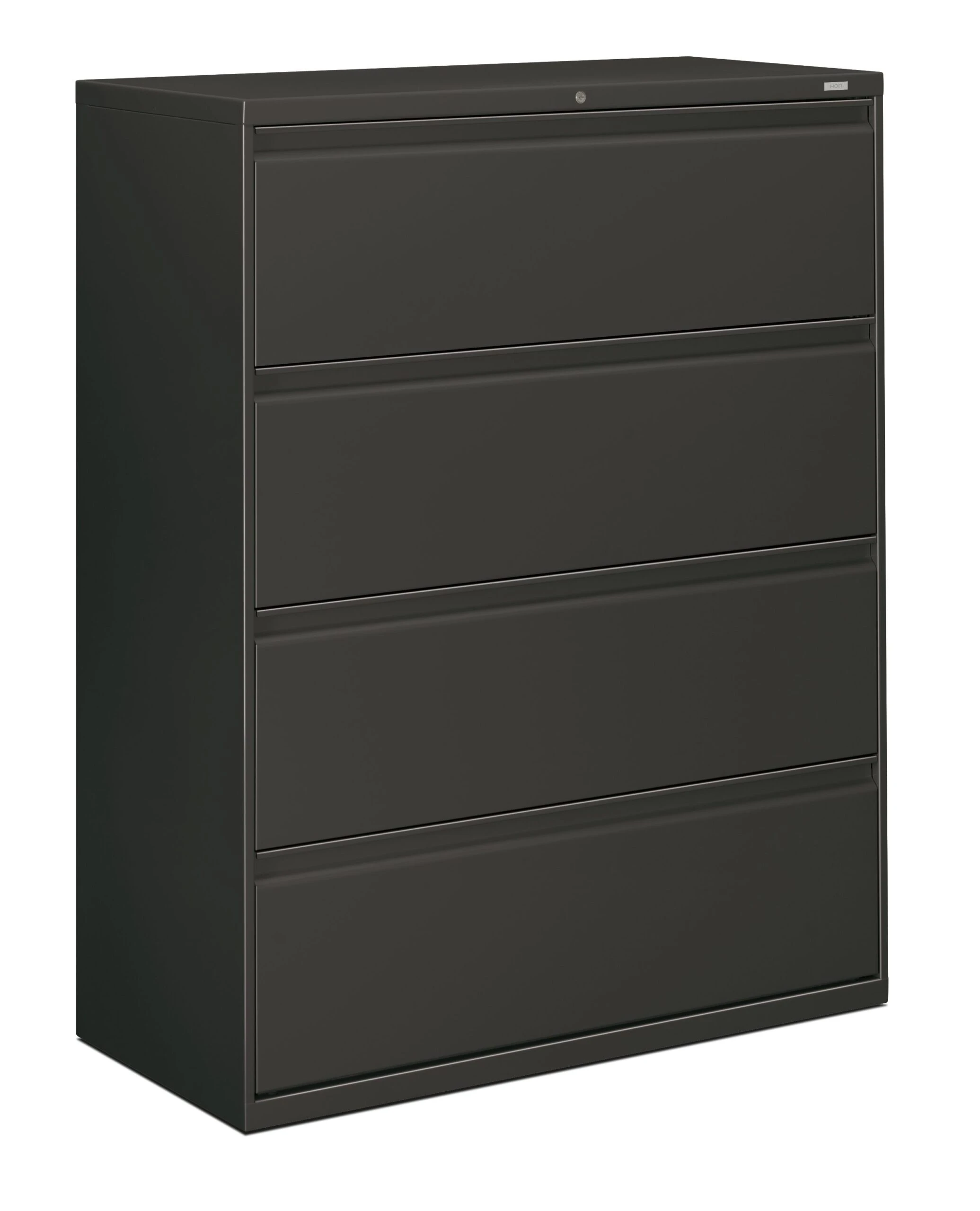 HON Brigade 800 Series Lateral File | 4 Drawers | Radius Pull | 42"W | Charcoal Finish 3 HON Brigade 800 Series Lateral File | 4 Drawers | Radius Pull | 42"W | Charcoal Finish