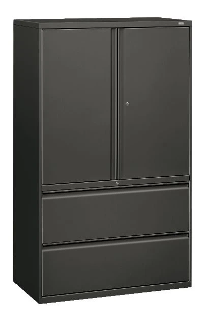 HON Brigade 800 Series Lateral File | 2 Drawers / 3 Shelves | Radius Pull | 42"W | Charcoal Finish 3 HON Brigade 800 Series Lateral File | 2 Drawers / 3 Shelves | Radius Pull | 42"W | Charcoal Finish