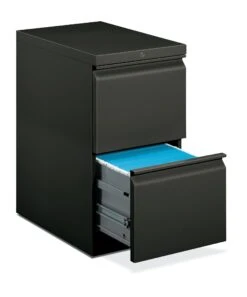 HON Brigade Mobile Pedestal | 2 File Drawers | Radius Pull | 15"W | Charcoal Finish