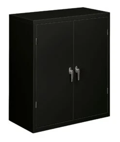 HON Brigade Storage Cabinet | 2 Adjustable Shelves | 36"W | Black Finish