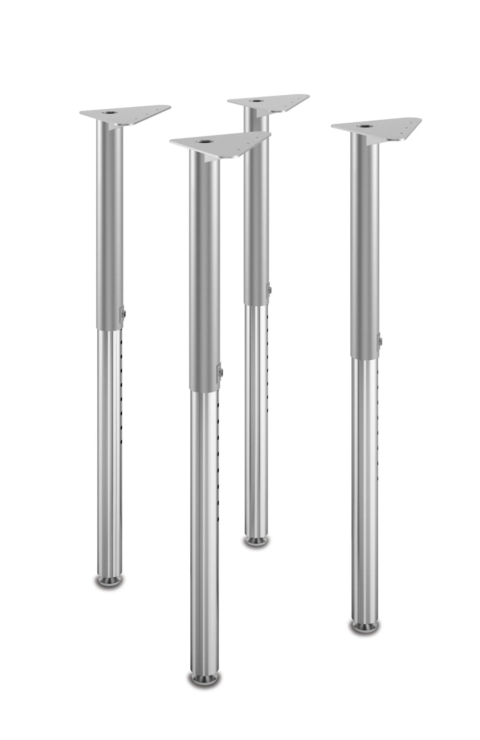 HON Build 4 Pack Adjustable Post Legs | 25"-35" | Platinum Metallic 3 HON Build 4 Pack Adjustable Post Legs | 25"-35" | Platinum Metallic