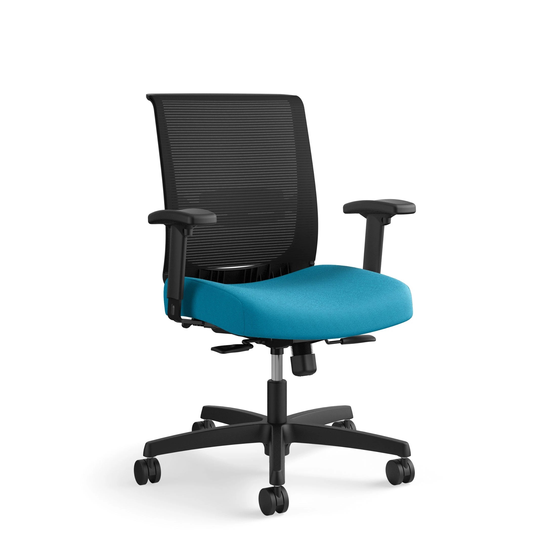 HON Convergence Task Chair | Synchro-Tilt With Seat Slide Control | Height- And Width-Adjustable Arms | Peacock Fabric 3 HON Convergence Task Chair | Synchro-Tilt With Seat Slide Control | Height- And Width-Adjustable Arms | Peacock Fabric