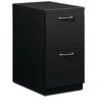 HON Flagship Mobile Pedestal | 2 File Drawers | Arch Pull | 15"W | Black Finish -Hon Store HON Flagship H18823A.L.P 045 001