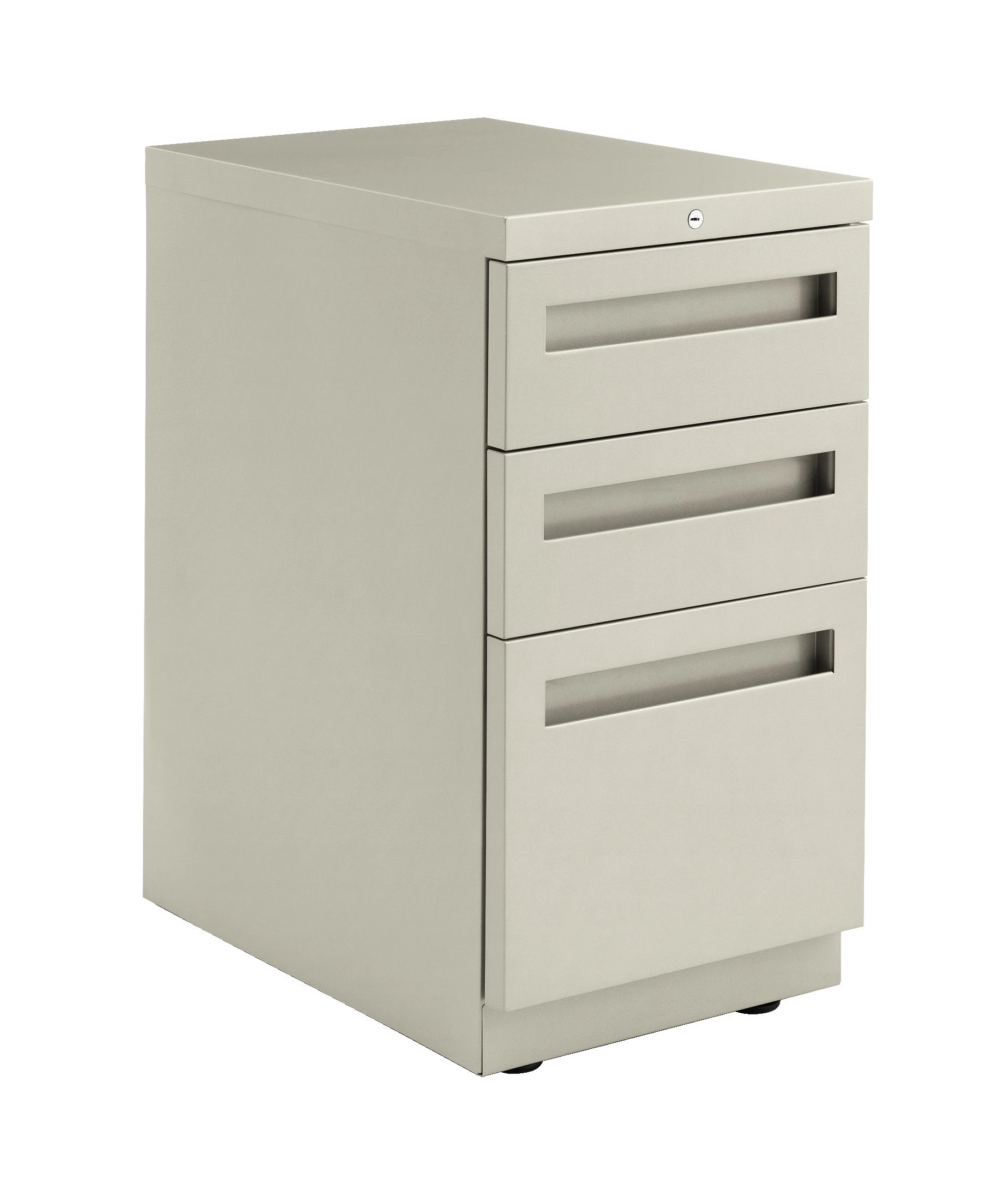 HON Flagship Freestanding Support Pedestal | 2 Box / 1 File Drawer | Integral Pull | 15"W | Light Gray Finish 3 HON Flagship Freestanding Support Pedestal | 2 Box / 1 File Drawer | Integral Pull | 15"W | Light Gray Finish