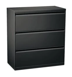 HON Flagship Lateral File | 3 Drawers | 36"W | Charcoal Finish