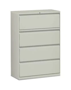 HON Flagship Lateral File | 4 Drawers | 36"W | Light Gray Finish