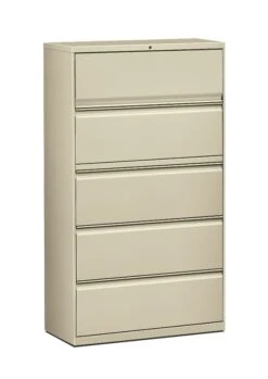 HON Flagship Lateral File | 5 Drawers | 36"W | Putty Finish