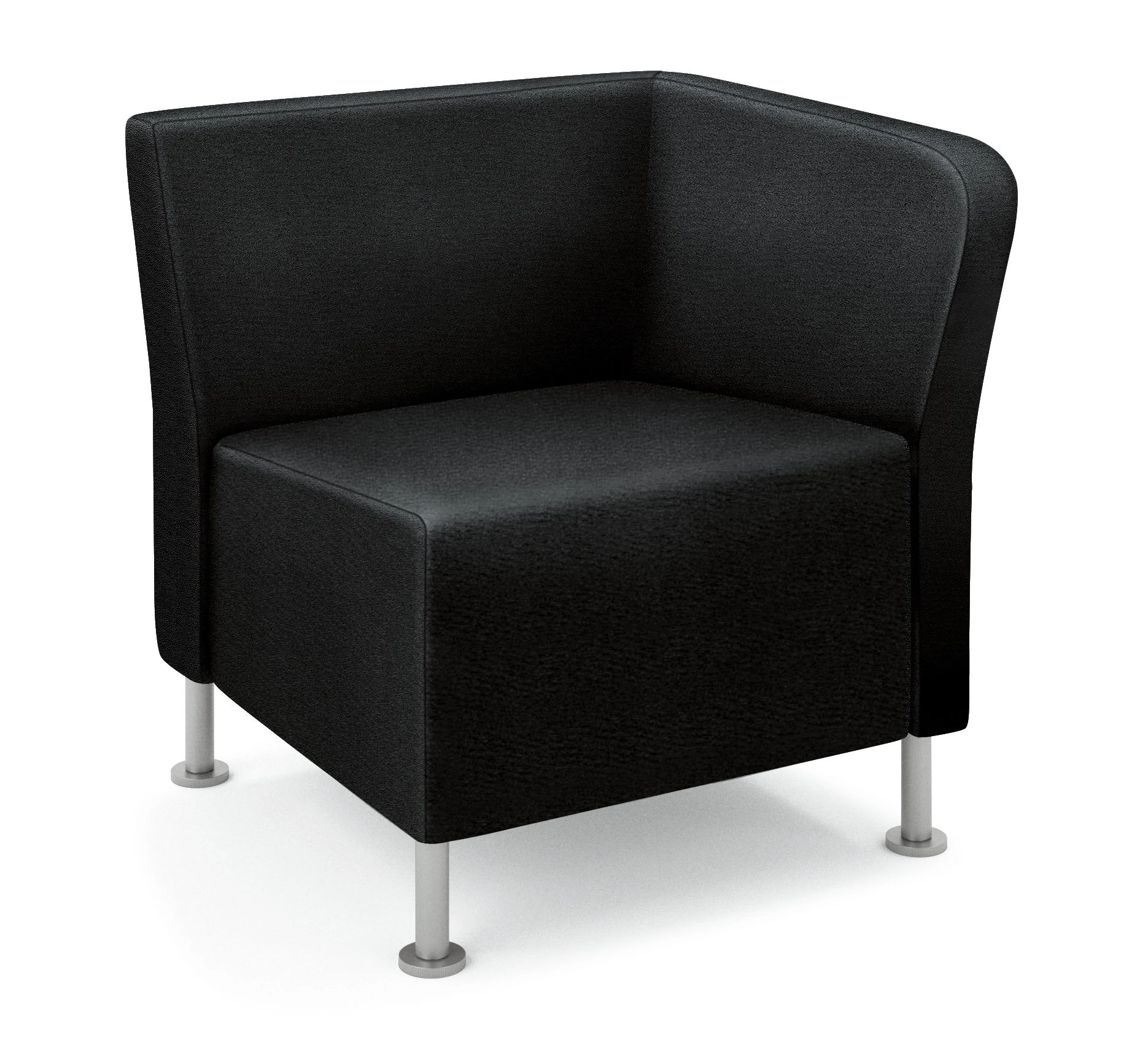 HON Flock Modular Chair | Left End | Black Fabric 3 HON Flock Modular Chair | Left End | Black Fabric