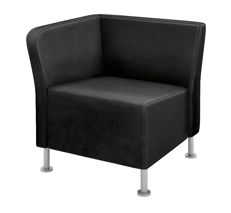 HON Flock Modular Chair | Right End | Black Leather Fabric 3 HON Flock Modular Chair | Right End | Black Leather Fabric
