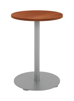 HON Flock 18 Inch Personal Table Laminate | Cognac Top | Textured Silver Base