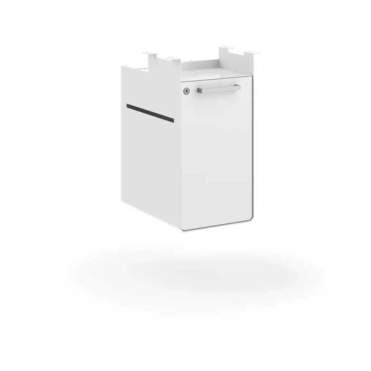 HON Fuse Undermount Storage Cubby | Right-Handed | Lockable Door | 15-1/2"D | Designer White Finish 4 HON Fuse Undermount Storage Cubby | Right-Handed | Lockable Door | 15-1/2"D | Designer White Finish - Image 2