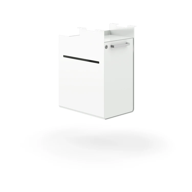 HON Fuse Undermount Storage Cubby | Right-Handed | Lockable Door | 15-1/2"D | Designer White Finish 5 HON Fuse Undermount Storage Cubby | Right-Handed | Lockable Door | 15-1/2"D | Designer White Finish - Image 3