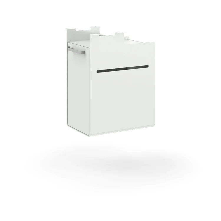 HON Fuse Undermount Storage Cubby | Right-Handed | Lockable Door | 15-1/2"D | Designer White Finish 11 HON Fuse Undermount Storage Cubby | Right-Handed | Lockable Door | 15-1/2"D | Designer White Finish - Image 9