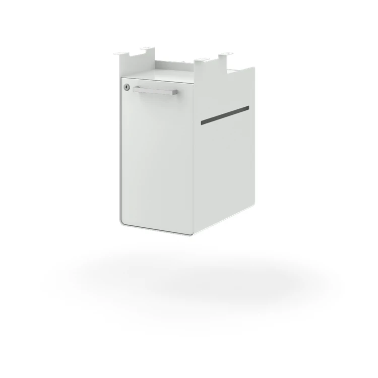 HON Fuse Undermount Storage Cubby | Right-Handed | Lockable Door | 15-1/2"D | Designer White Finish 12 HON Fuse Undermount Storage Cubby | Right-Handed | Lockable Door | 15-1/2"D | Designer White Finish - Image 10